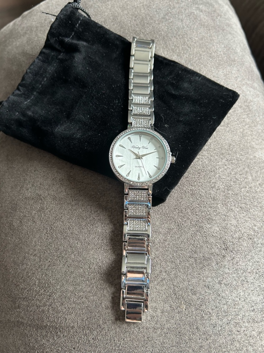 Silver Crystal Accent Women's Bracelet Watch